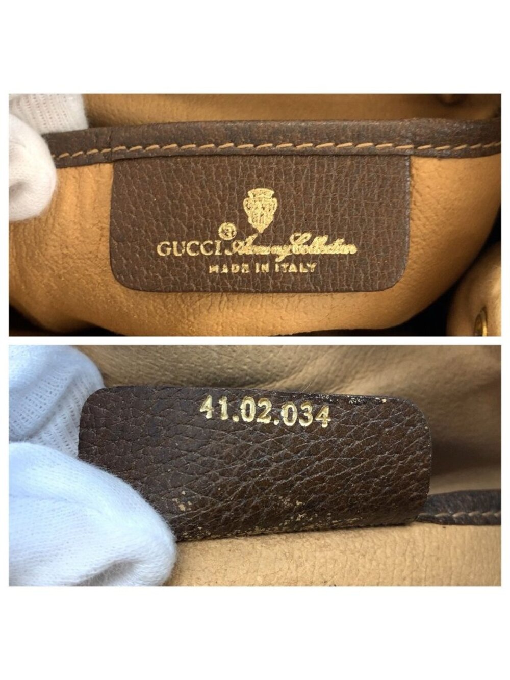Gucci Vintage Sherry Line Beige Brown GG Supreme Canvas Shoulder Bag - Picture 3 of 9